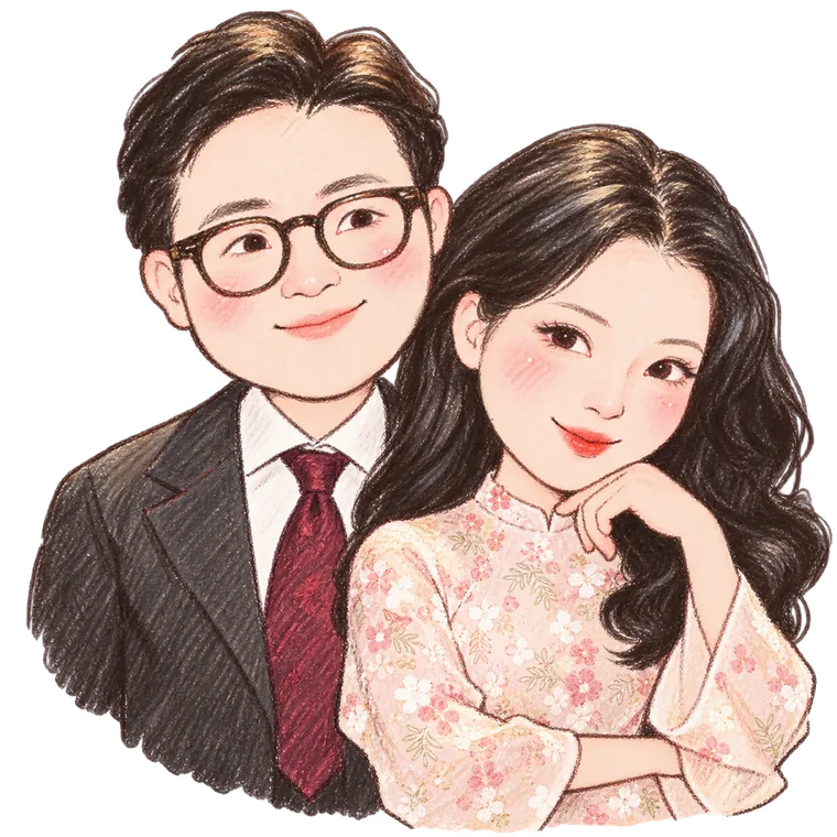 Tranh vẽ Kỳ Nam và Minh Phương